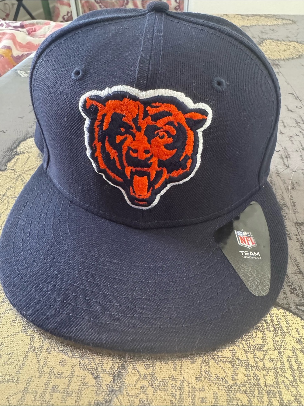 NFL Chicago Bears New Era Basic 59FIFTY fitted hat navy blue and orange new